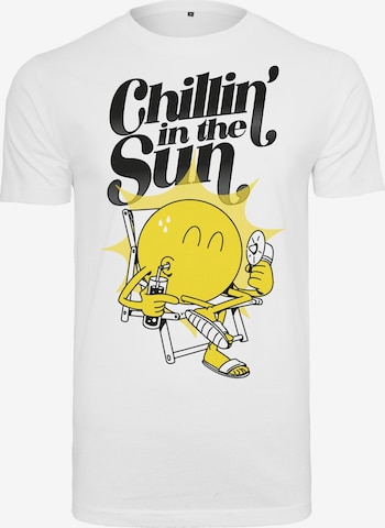 Mister Tee Shirt 'Chillin' in White: front