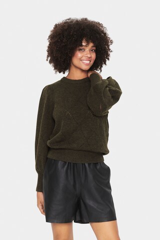 Pullover 'Nanett' di SAINT TROPEZ in verde: frontale