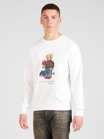 balts Polo Ralph Lauren Sportisks džemperis: no priekšpuses