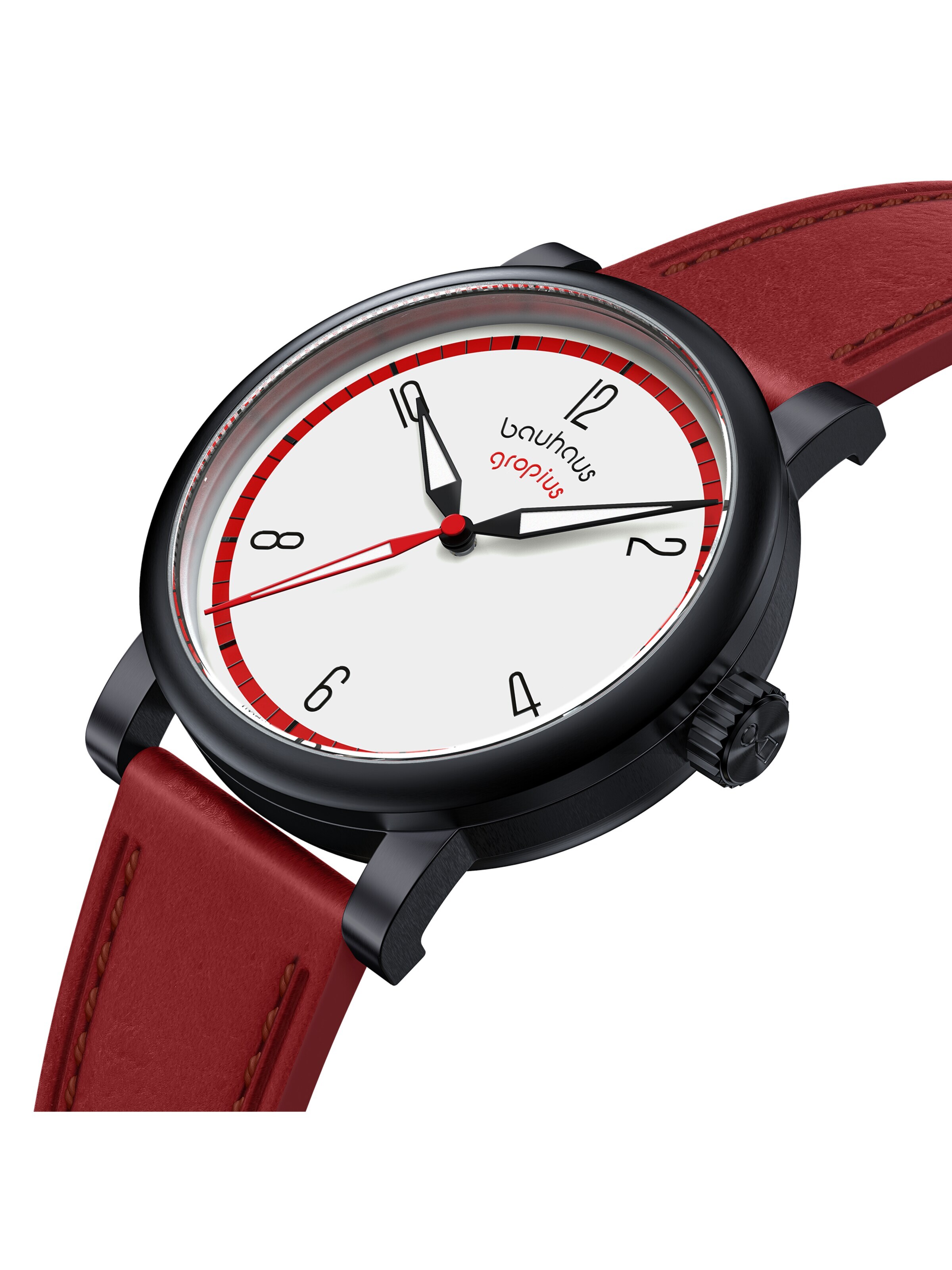 WALTER GROPIUS Analog Watch 'KONTUR' in Red