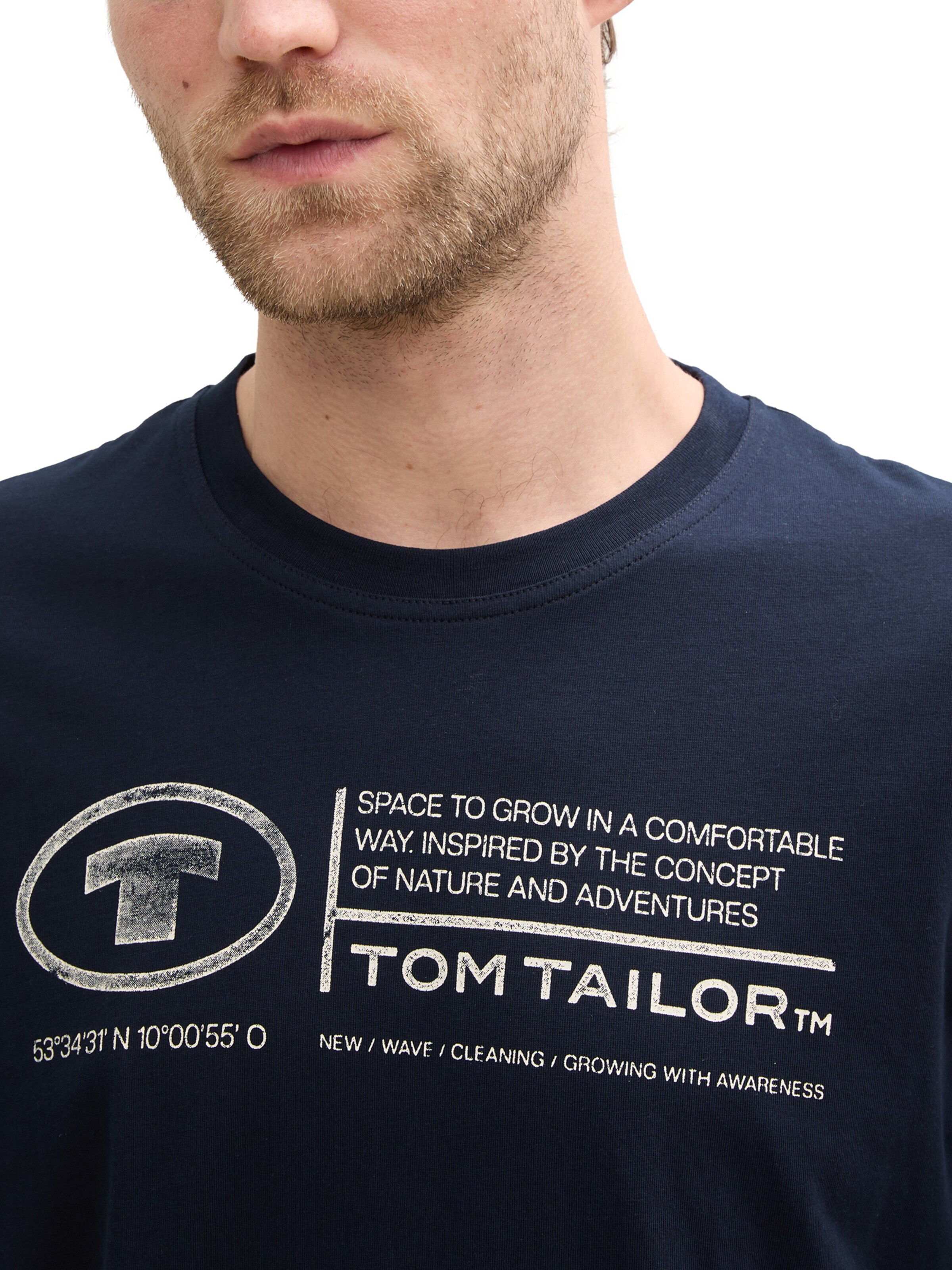 TOM TAILOR T-shirt i blå