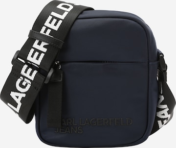 mėlyna KARL LAGERFELD JEANS Rankinė su ilgu dirželiu 'ESSENTIAL': priekis