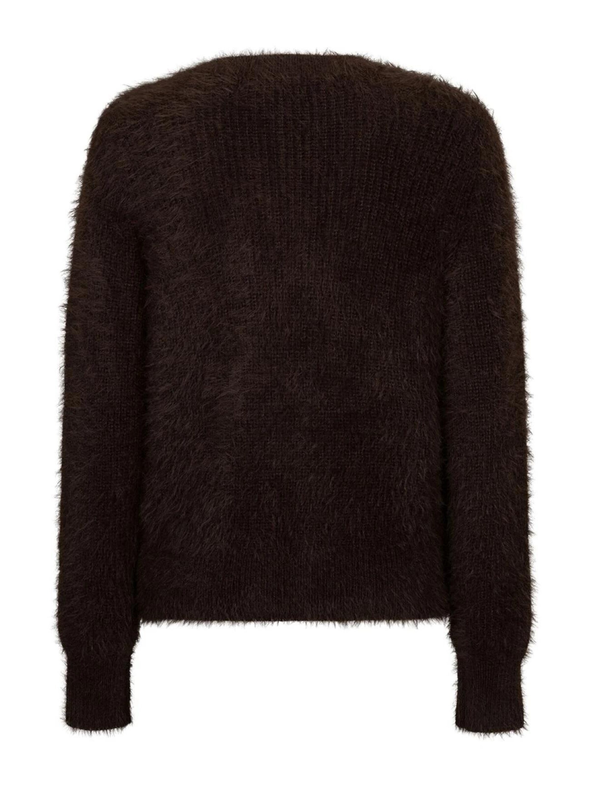 Red Button Gebreid vest 'RB Fuzzy cardigan espresso' in Bruin