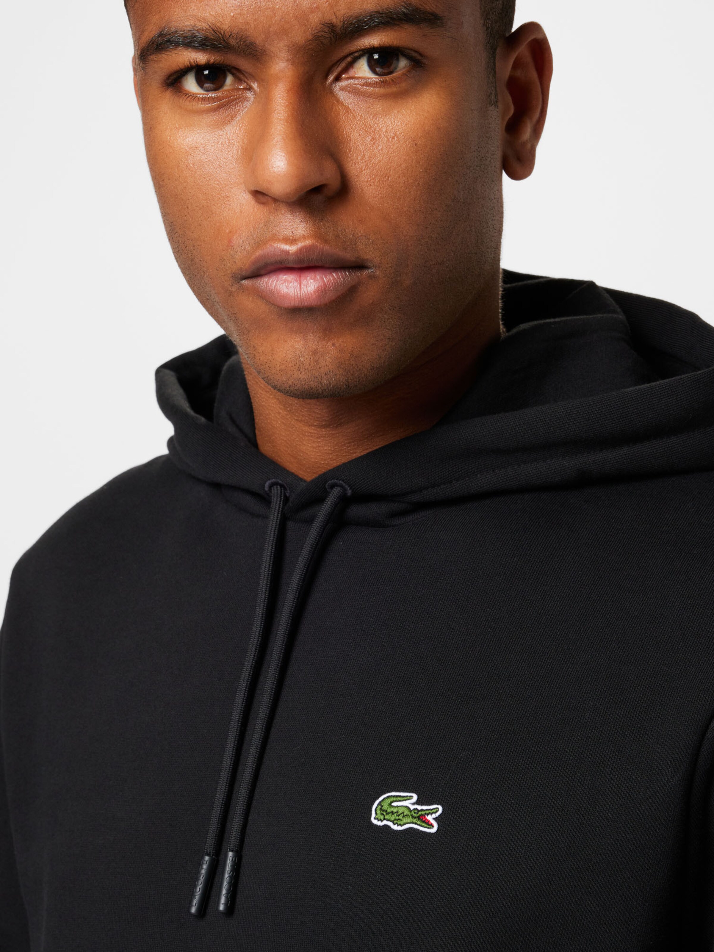 Lacoste large sales logo hoodie