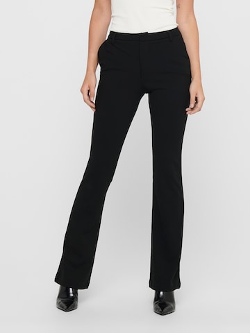 ONLY Boot cut Pants 'Rocky' in Black: front