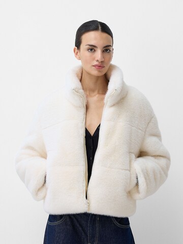 Veste mi-saison Bershka en blanc : devant