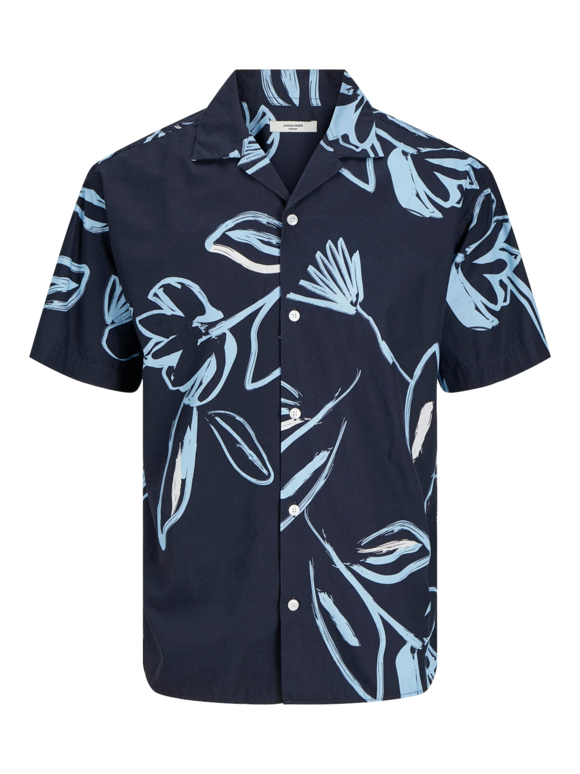 Chemise 'Palma Resort' JACK & JONES en bleu : devant