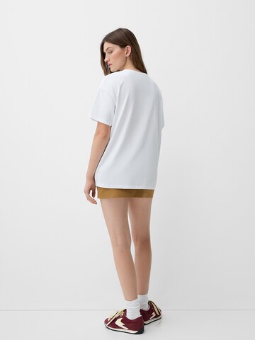 Bershka Tričko – bílá