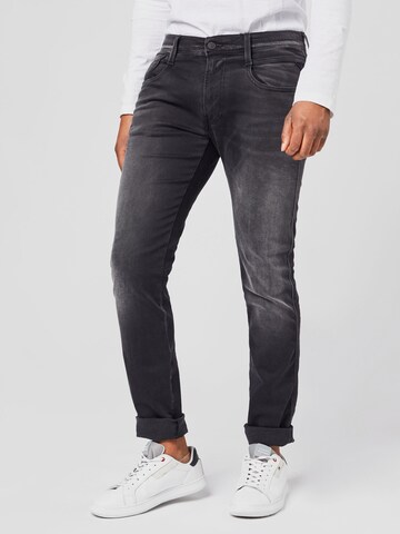 REPLAY Slimfit Jeans in Grijs: voorkant