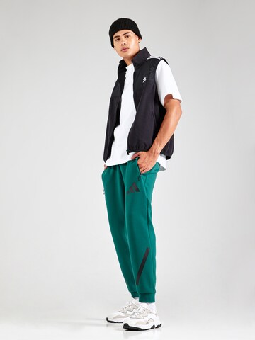 ADIDAS SPORTSWEAR Tapered Sports trousers 'Z.N.E.' in Green