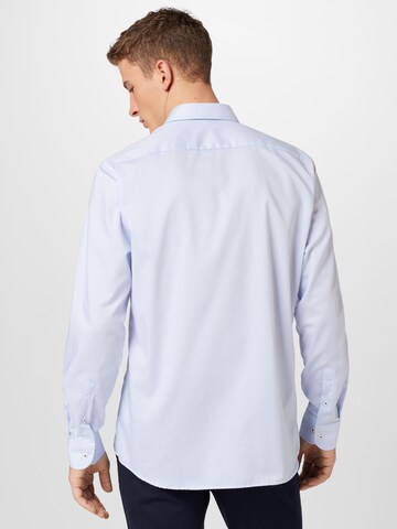 mėlyna ETERNA Priglundantis modelis Dalykinio stiliaus marškiniai