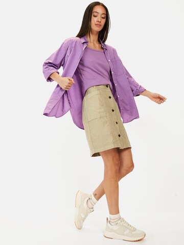 CAMEL ACTIVE Rock aus einem Leinenmix in Beige