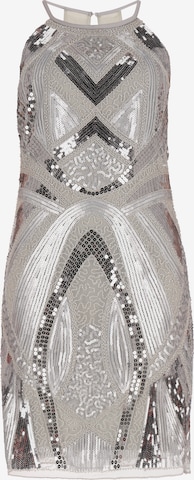 Robe de cocktail NAEMI en gris : devant