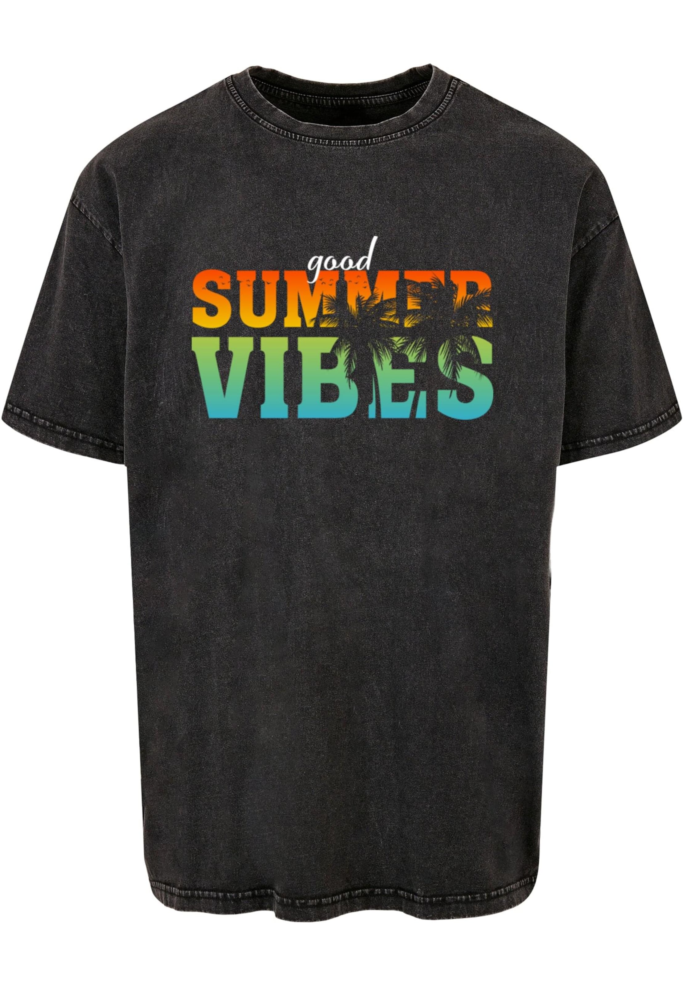 Merchcode Shirt 'Good Summer Vibes' in Grey: front