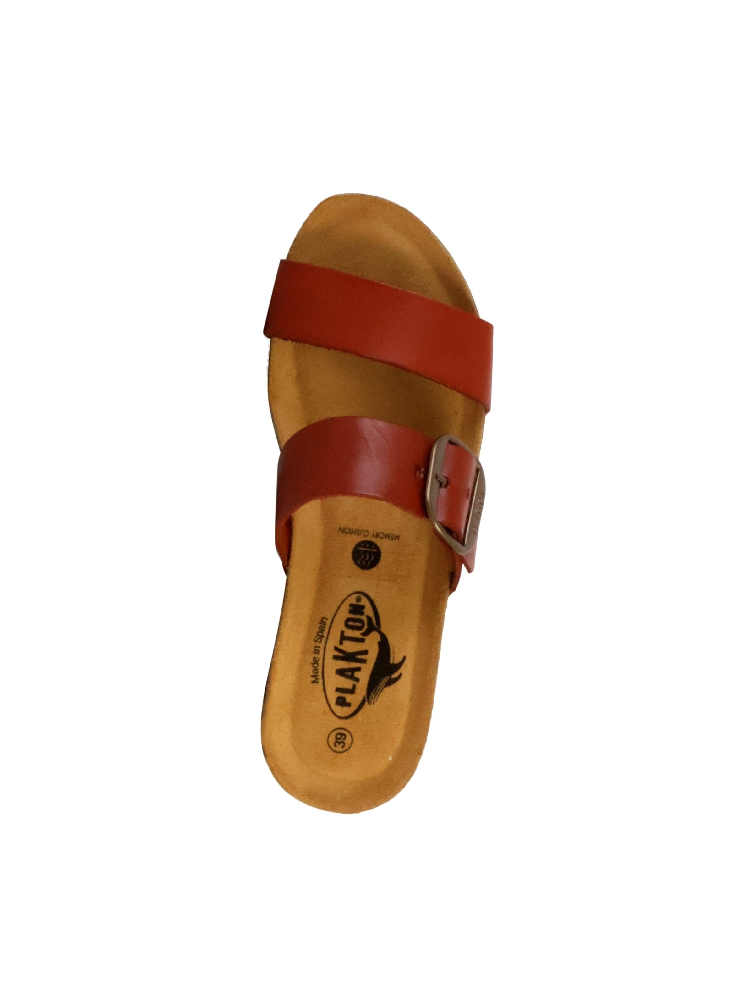 Mule 'So Rock Keilabsatz-Pantoletten aus Leder' Plakton en marron