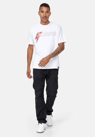 Recovered T-Shirt 'David Bowie Aladdin Sane' in Weiß