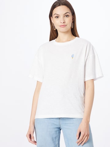 T-shirt KnowledgeCotton Apparel en blanc : devant