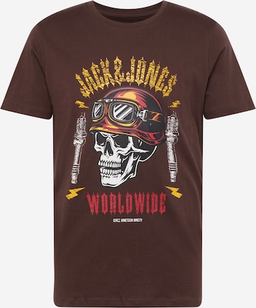 JACK & JONES Shirt 'Captain' in Bruin: voorkant