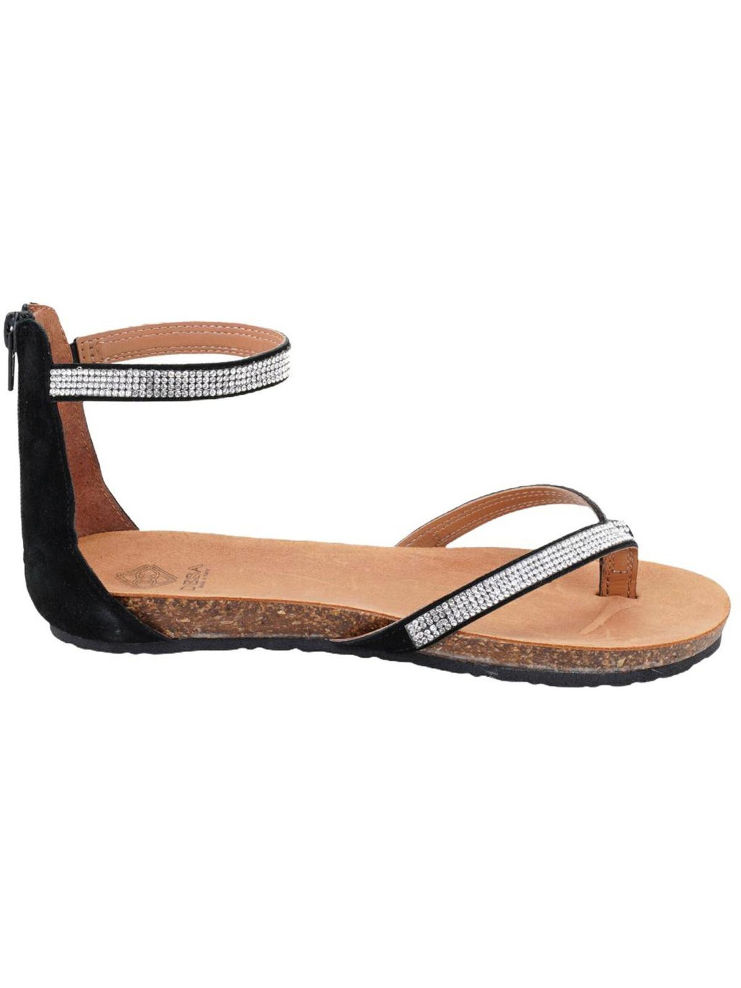 Desa Sandale‌‌‌‌‌‌‌‌ in Schwarz: Vorderseite