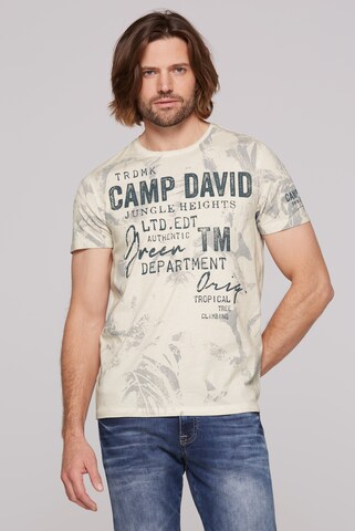 T-Shirt CAMP DAVID en argent : devant