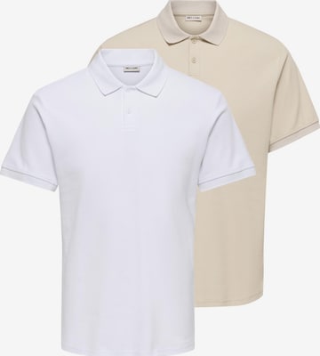 Only & Sons Shirt 'Ben' in Beige: front
