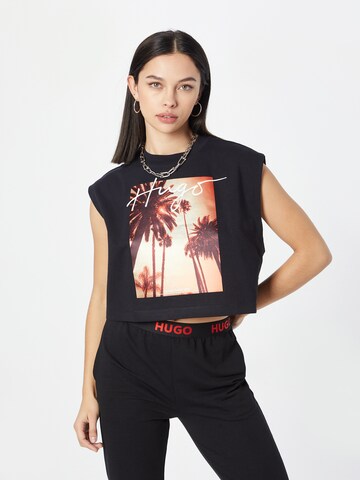 T-shirt 'Defire' HUGO en noir : devant