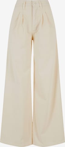 Wide leg Pantaloni con pieghe di Urban Classics in beige: frontale