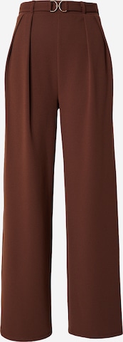 ABOUT YOU - Calças com vincos 'Yara' em castanho: frente
