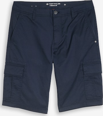 TOM TAILORCargo hlače - plava boja: prednji dio
