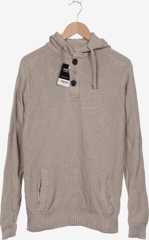 H&M Sweatshirt & Zip-Up Hoodie in M in Beige: front