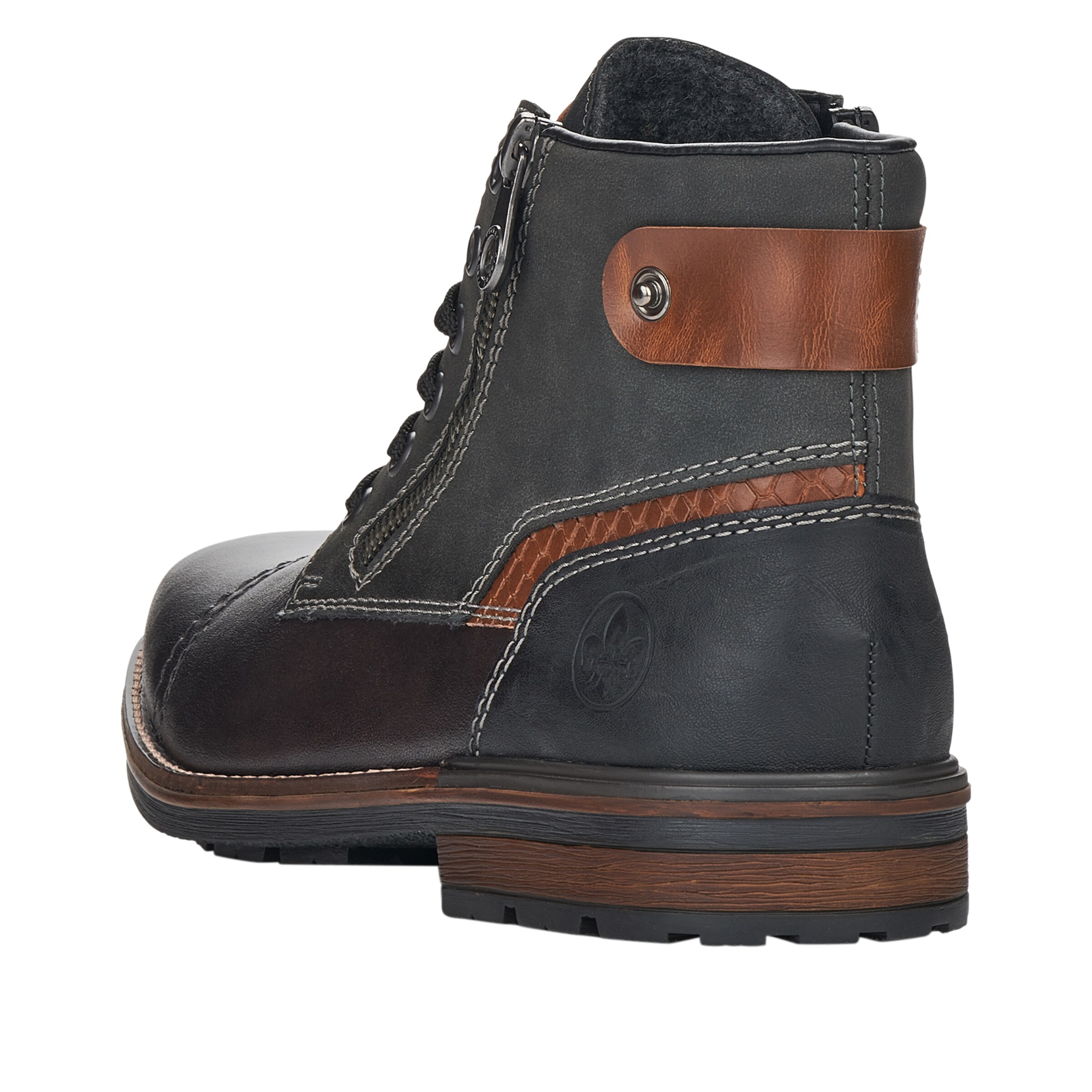 Bottines à lacets Rieker en gris