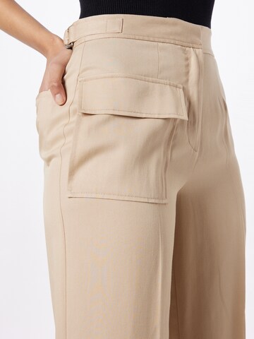 Calvin Klein Regular Pleated Pants in Beige