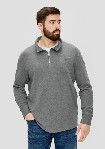 s.Oliver Men Big Sizes Sweatshirt in Grey: front