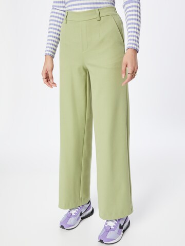 OBJECT Wide leg Broek 'Lisa' in Groen: voorkant