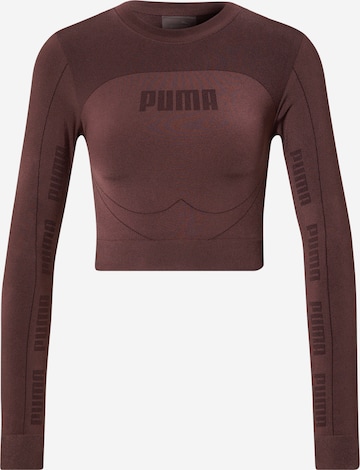 T-shirt fonctionnel PUMA en marron : devant