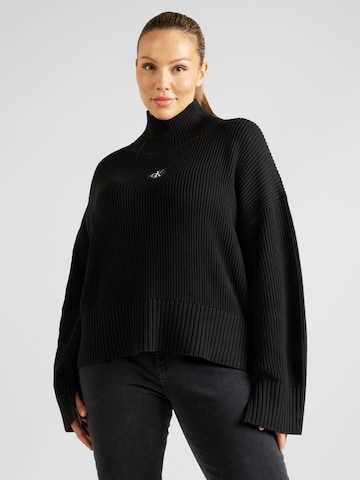 Calvin Klein Jeans Curve Sweater in Black: front