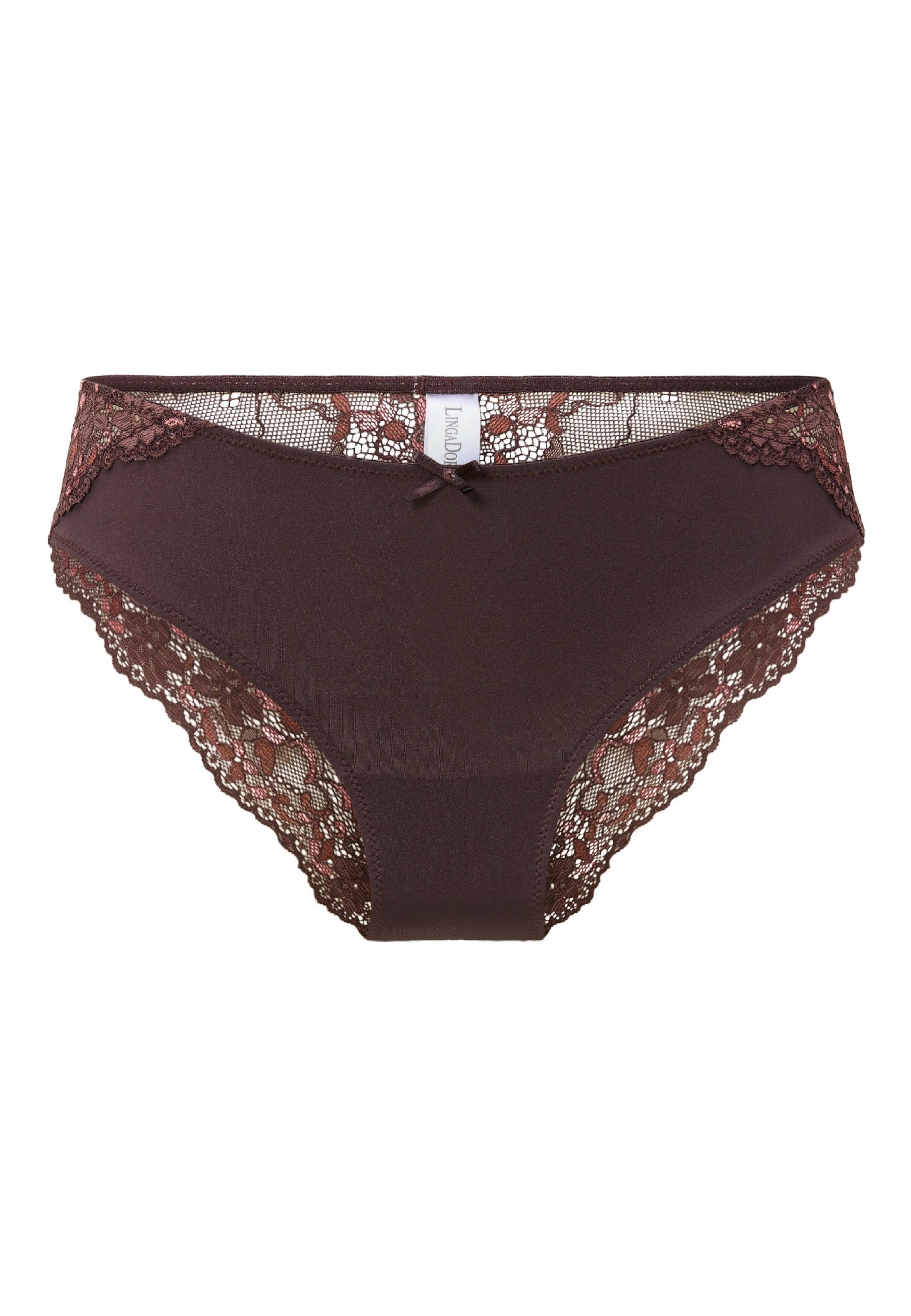 Slip di LingaDore in marrone: frontale