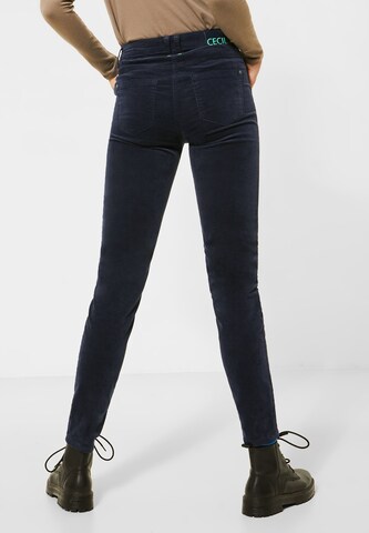 CECIL Slimfit Hose 'Vicky' in Blau