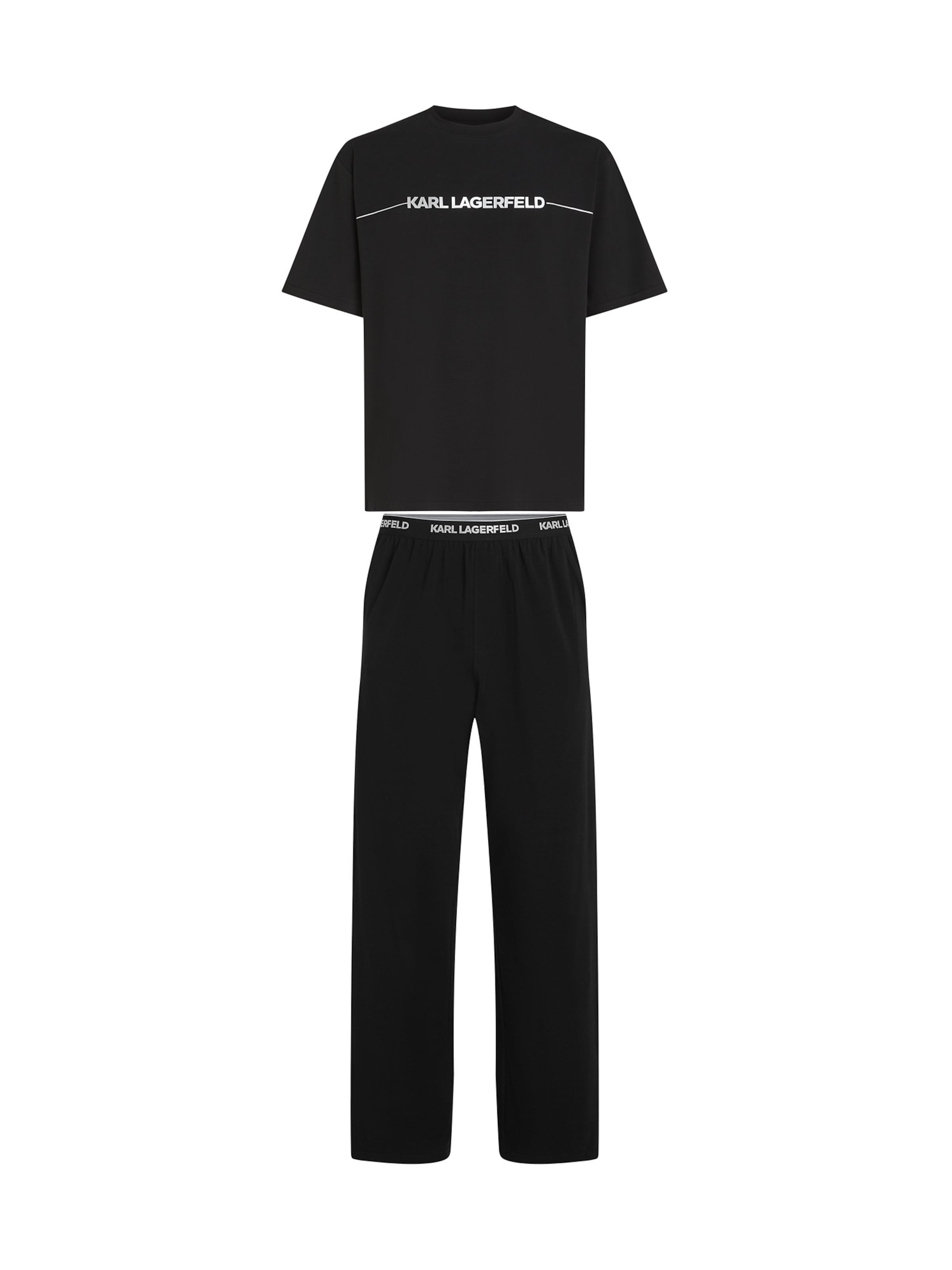 Karl Lagerfeld Pitkä pyjama värissä musta: etupuoli