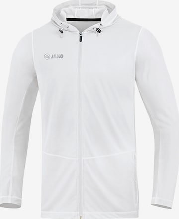 JAKO Athletic Jacket in White: front