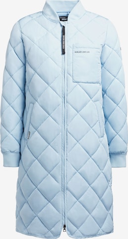 khujo Between-Seasons Coat in Blue: front