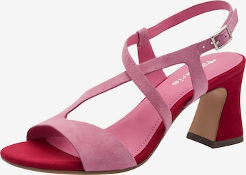 Sandales à lanières Tamaris en rose : devant