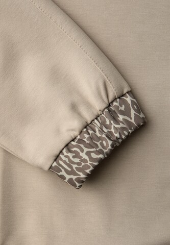 STREET ONE Zip-Up Hoodie in Beige