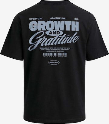 Neverless Shirt 'Growth and Gratitude' in Black: front