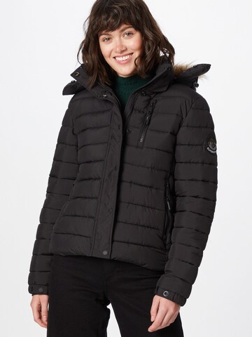 Superdry Winter jacket 'Fuji' in Black: front