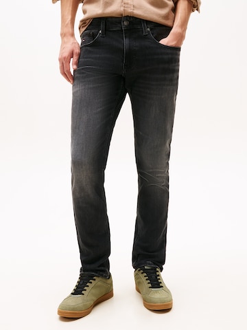 Coupe slim Jean 'SCANTON' Tommy Jeans en noir : devant