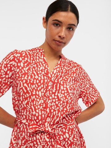 Abito camicia 'Seline' di OBJECT in rosso