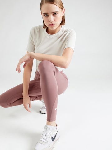 NIKE Skinny Športne hlače 'One' | vijolična barva