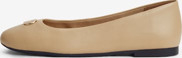 TOMMY HILFIGER Ballet Flats in Beige: front