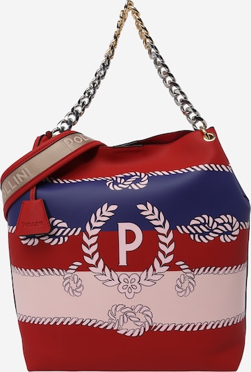 POLLINI Tasche in blau / pastellpink / rot, Produktansicht